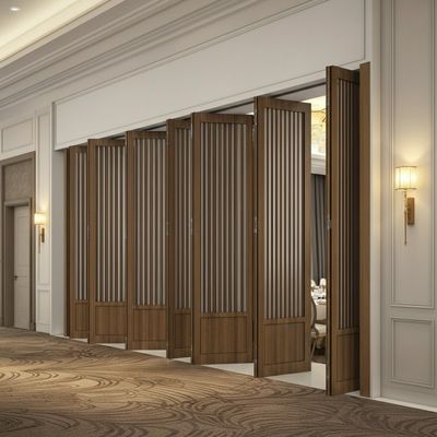 Mua Phòng tiệc Lớp ngăn gỗ có thể hoạt động Hệ thống tường Phân hình gấp online manufacture