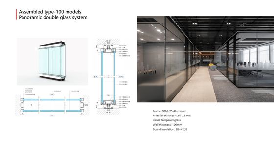 Giá tốt. Top Supported Modern Aesthetics Office Glass Partition Wall with Space Optimization trực tuyến