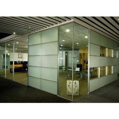 Modular tempered Full Height Glass Partition Wall cho văn phòng phù hợp