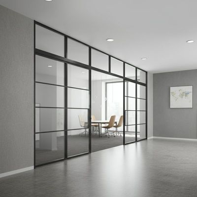 Giá tốt. Hình nhôm trượt tường phân vùng kính văn phòng kép cho phòng hội nghị trực tuyến