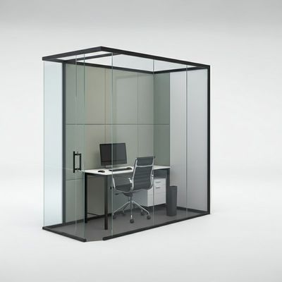 Giá tốt. Bức tường phân vùng kính văn phòng 100mm phong cách và bền cho nơi làm việc hiện đại trực tuyến
