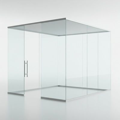 100mm Độ dày Phân kính không khung văn phòng hiện đại và giải pháp phân vùng