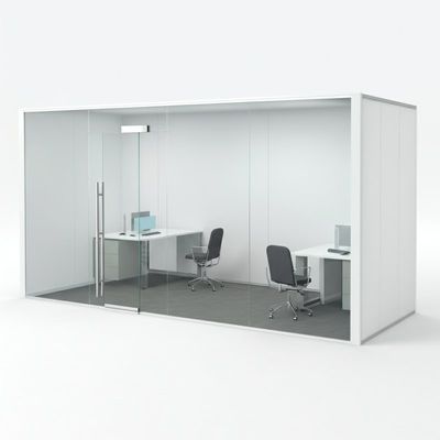 View Full Glass Office Partition Walls khung nhôm kính tường phân vùng cố định