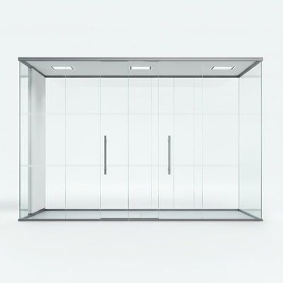 Modern Aluminium Partition Glass Partition Wall with Swing Doors (Bức tường phân vùng thủy tinh nhôm hiện đại với cửa lắc)