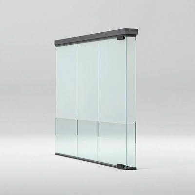 90mm Độ dày khung nhôm với cố định hai lớp văn phòng kính tường phân vùng